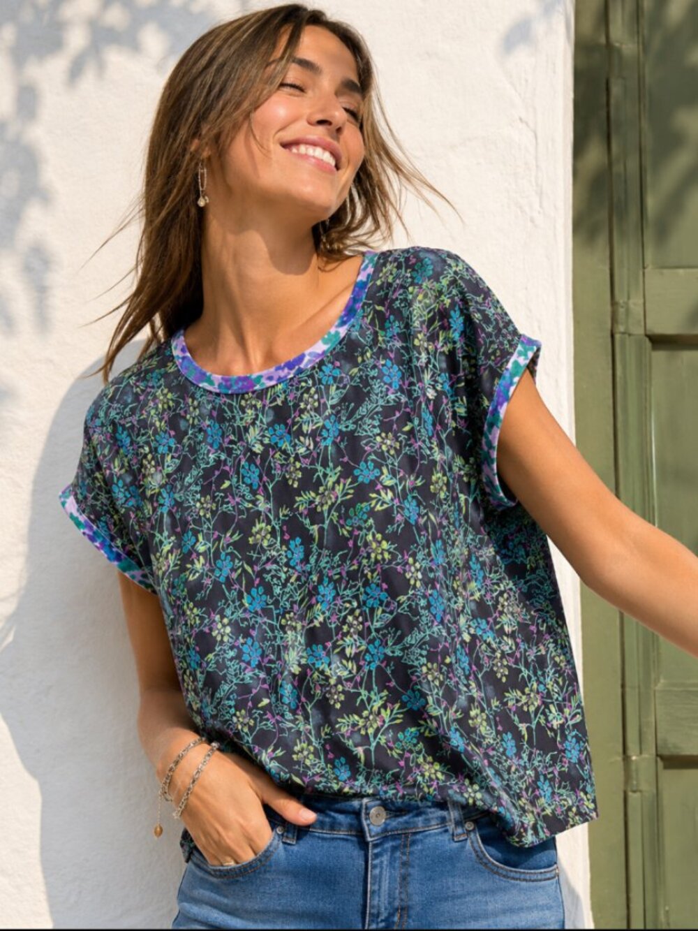 Little Journeys Chicago Moet Shoji Floral Patchwork Fairycore Top Size Medium